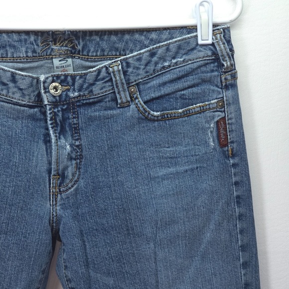 Silver Jeans Women's 32x32 Bootcut Flare Leg Blue Stretch Denim Medium Wash Y2K - Picture 10 of 16